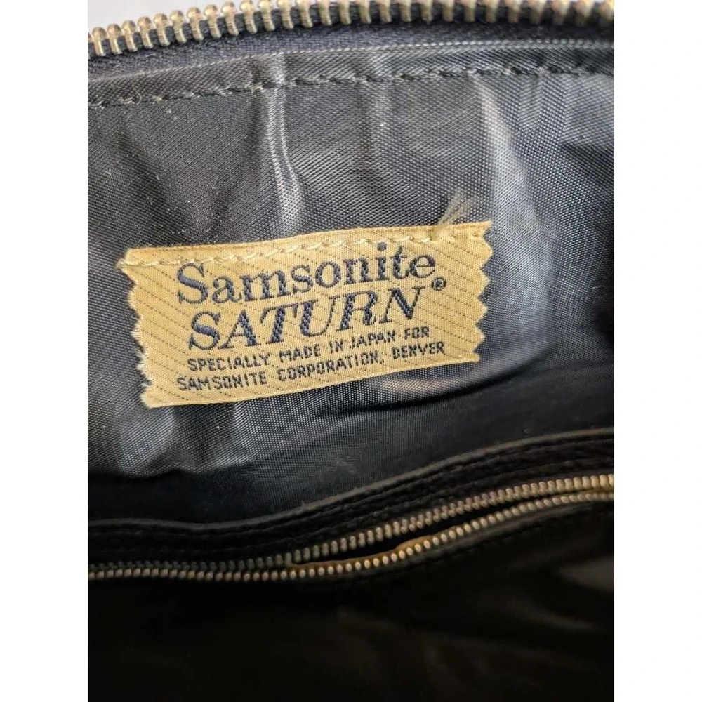 Samsonite Saturn Black Leather‎ Hobo Shoulder Bag Medium